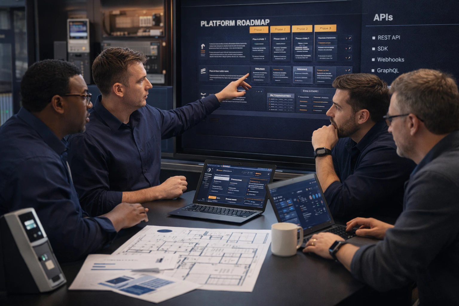 Access control manufacturer product team reviewing integrations